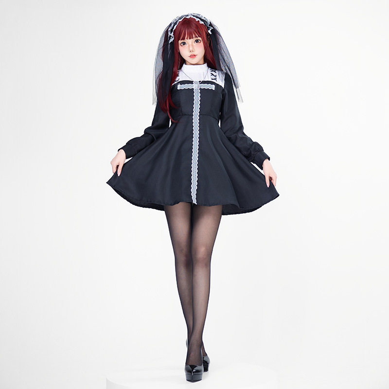 Halloween Gothic Ghost Bride Dress Halloween Dark Ghost Bride Long Dress