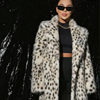 Women's Mid-Length Suit Collar Coat Autumn and Winter New Leopard Print Women's Jacket