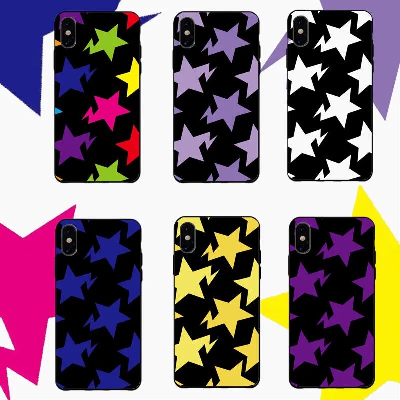 Trendy Five-Pointed Star Phone Case Suitable for iPhone 13 Pro, Apple 17, High Street Style, XS Max, Soft, Full Coverage for 16, Huawei Mate 60, Personalized 15 Plus, Creative, Iqoo 9, Personalized, Oppo Reno 10