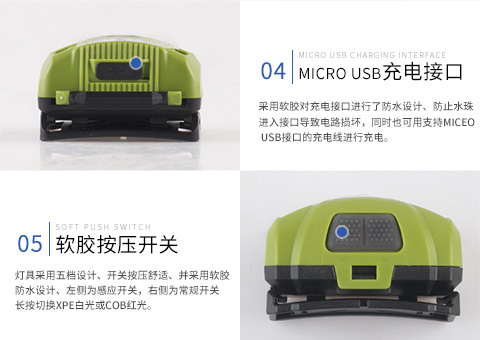 Thể thao ngoài trời đêm chạy đèn chiếu sáng gắn trên đầu sạc off-road chuyên nghiệp siêu nhẹ câu cá cắm trại cảm biến không thấm nước ánh sáng đèn pin klarus