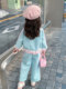 Girls suit spring and autumn 2024 new baby girl fashionable clothes children's internet celebrity cartoon sports two-piece set
