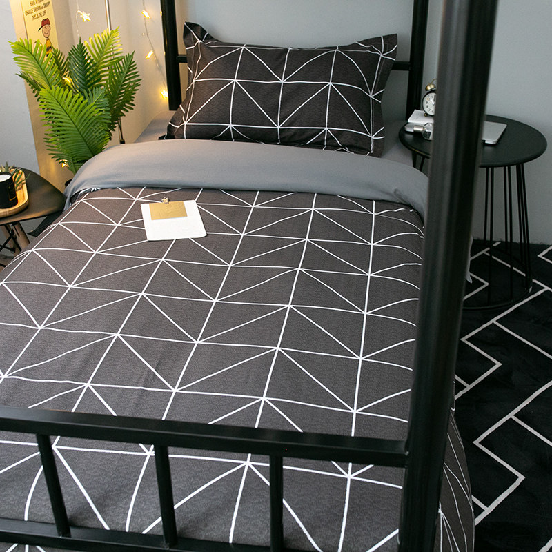 Net red summer 3 four-piece bedding single student dormitory bed sheet quilt cover quilt three-piece set 4 quilt cover