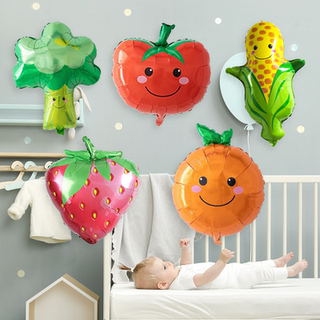 A cartoon aluminum film balloon that can be filled with helium and float into the air