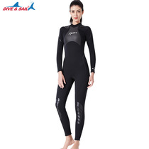New 3mm Wetsuit Men Conjoined Warm Diving Suit Woman Classic Long Sleeve Anti-Cold Snorkeling Winter Bathing Suit Pants