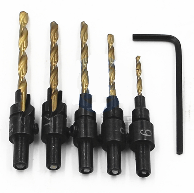 Woodworking driller set hexagonal screw hardware tool sink head drill hole drill hole drill hole hole expansion