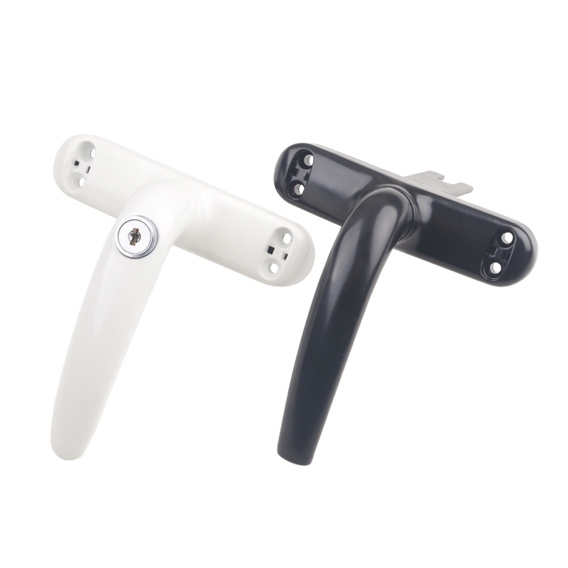 Firmness window lock broken bridge aluminum alloy doors and windows inside open and down lock handle flat open with lock key child safety upside