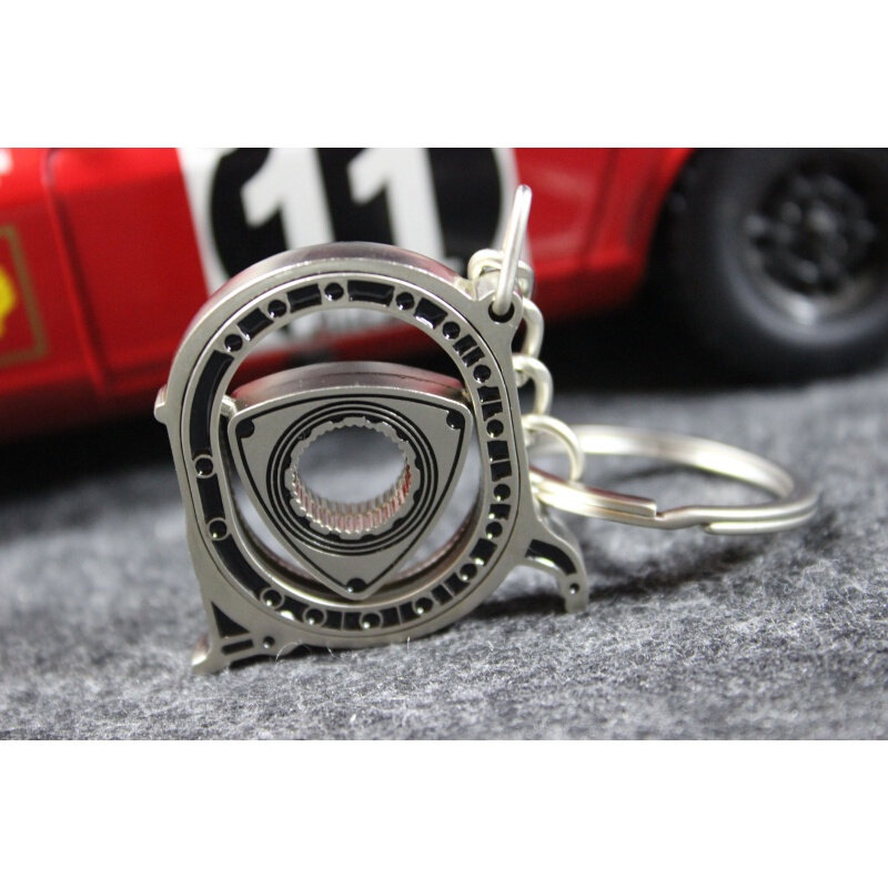 Car modification male RE Amamiya Mazda Rotor logo engine Engine model Keychain Light gray matt