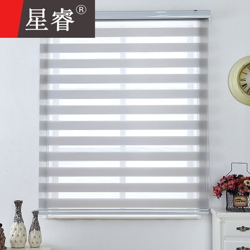 Roller blinds blackout lift office kitchen bathroom bathroom toilet waterproof punch-free roll type