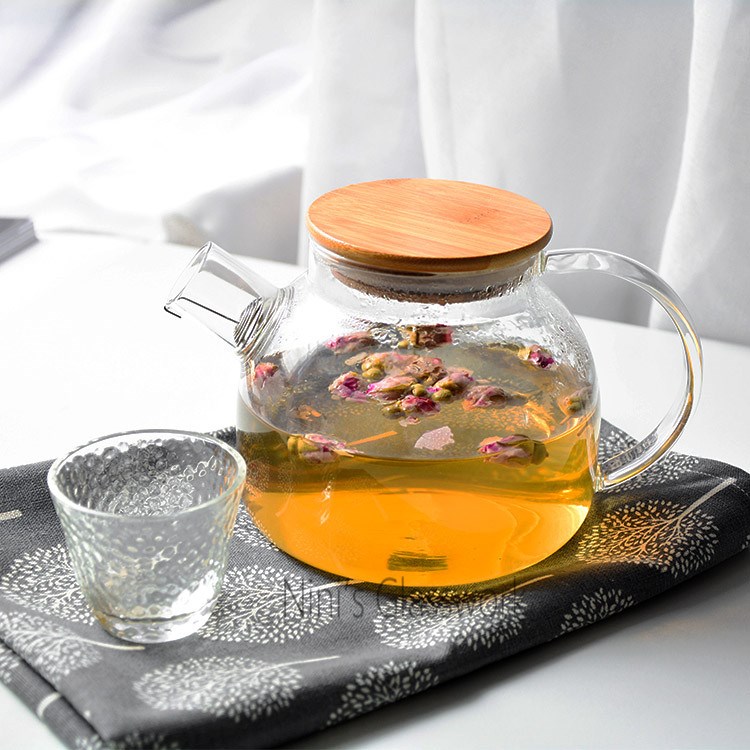 Direct fire heat - resistant glass teapot flower pot American - style electric TaoLu small stainless steel coffee pot pot cover