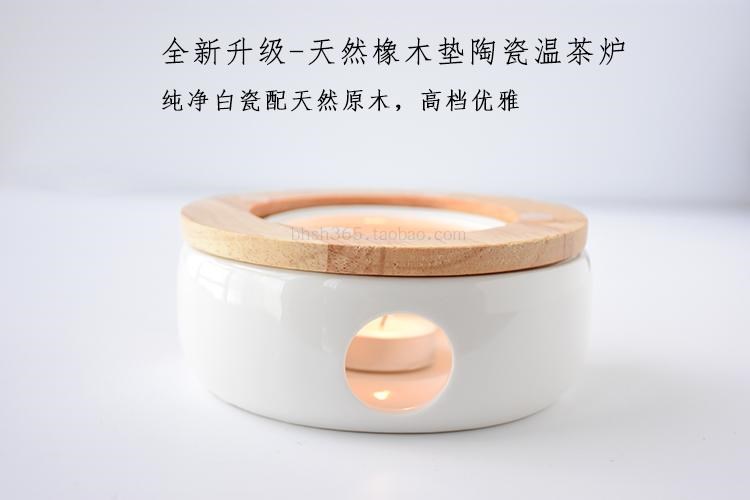 Brewed fruit tea pot teapot set transparent heat - resistant glass heat insulation base firing candles