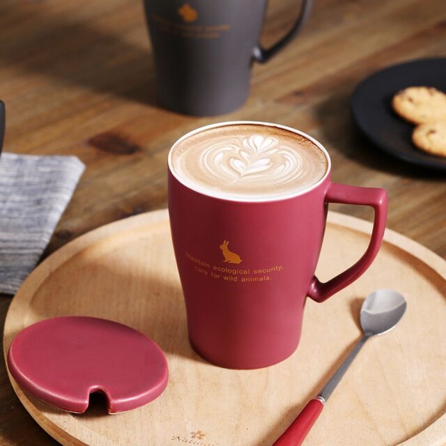 Creator mark cup Nordic breakfast coffee cup large - capacity glass with cover spoon couples tao office