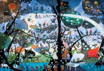 Out of print spot Japanese APPLEONE import puzzle Dwarf Paradise (Fujicheng Qingji) 300 pieces