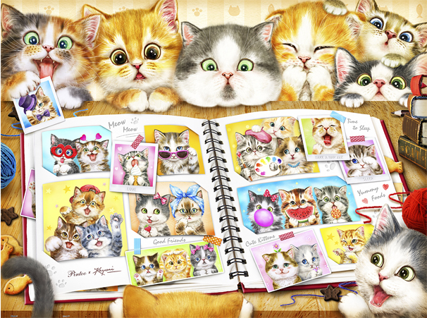 Spot 3D - JP plastic plane puzzle of cats' memory album of 1200