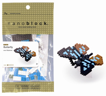 Limited edition spot Japan imported NANOBLOCK three-dimensional building blocks jigsaw Lego big silk butterfly 130 pieces