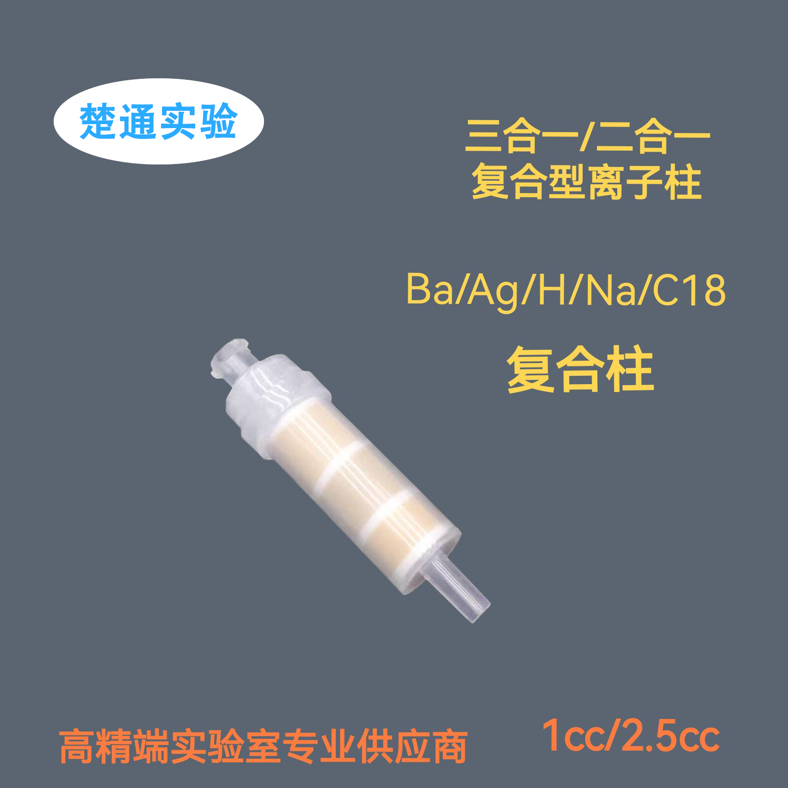 二合一/三合一复合柱离子柱色谱柱AgBaNa2.5ccHC18预处理柱RP1cc