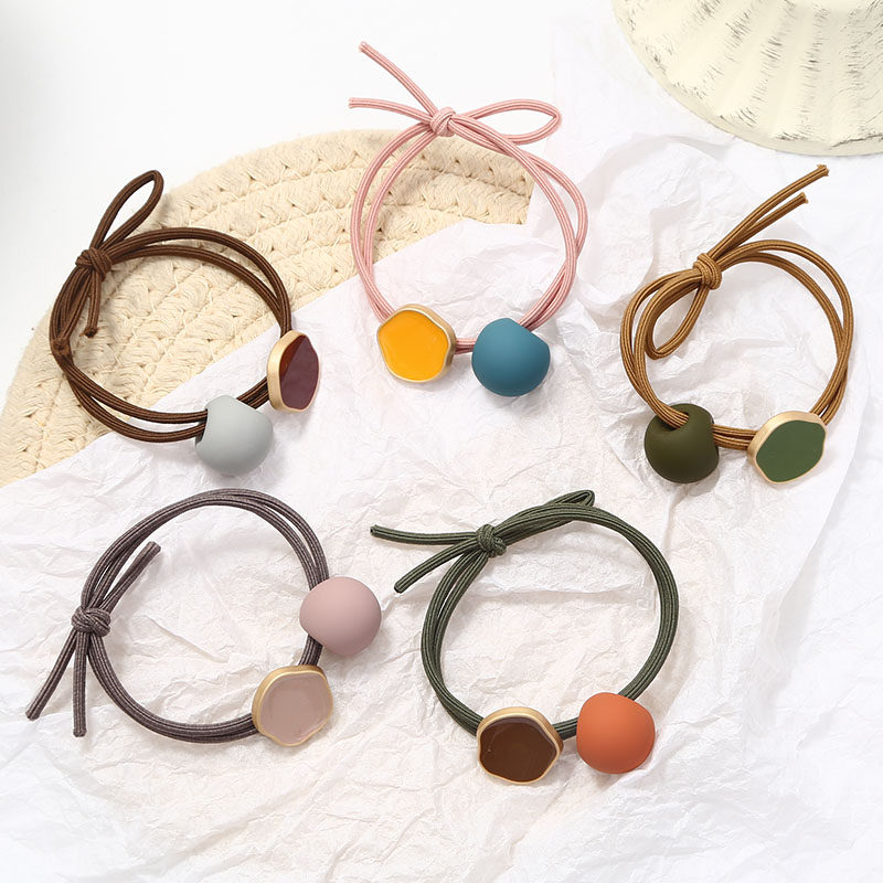 ins hair ring female Korean net red hair ring tie hair ponytail leather band Female forest hair ring headdress leather cover rubber band