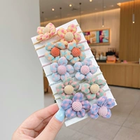 7#розовый желтый клетчатый маленькая цветочная резиновая полоса 10 комплектов