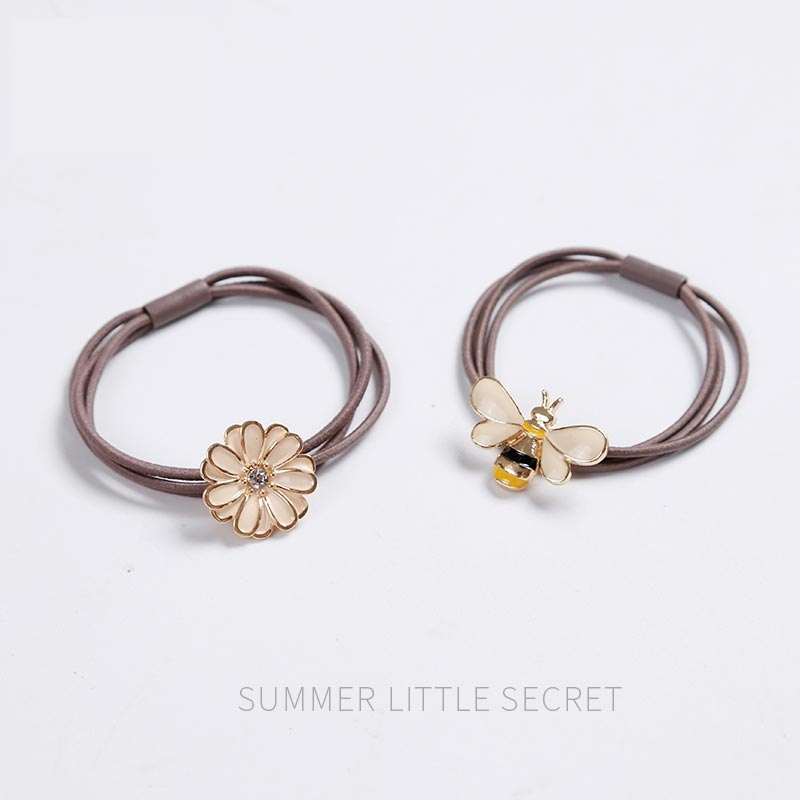 Hair ring Hair accessories headdress Hair ring Korean leather band Leather sleeve Leather band Korean small fresh forest woman tie hair jewelry woman