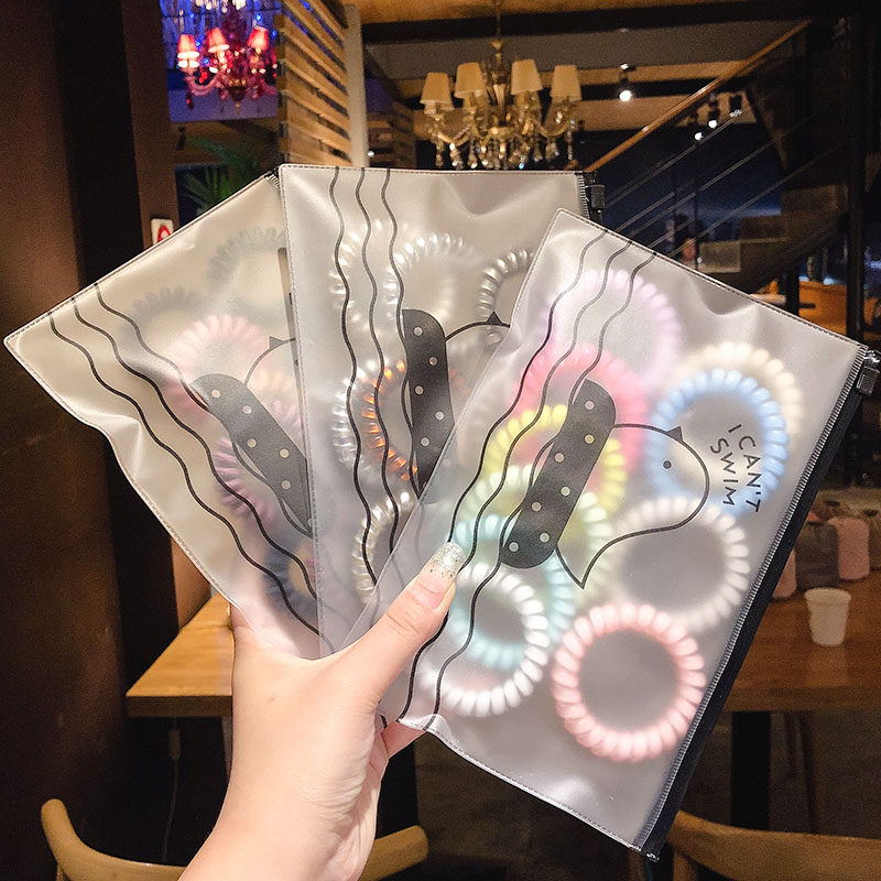 Korean cute phone line hair ring tie hair simple no trace small head rope net red girl hair rope holster female rubber band