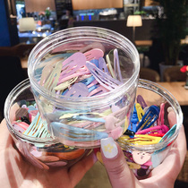 Childrens color hair clip Female Korean hair accessories Hair hair headdress girl clip ins net red side bb clip Small side clip