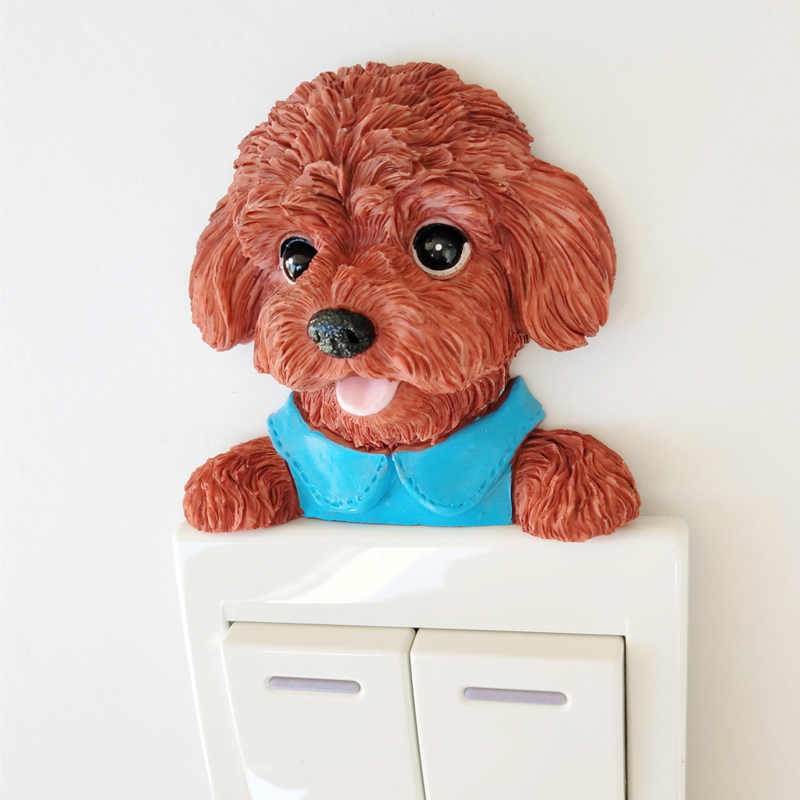 SWITCH PATCH WALL STICKUP PROTECTIVE SLEEVE CUTE CARTOON TEDDY SOLID RESIN POWER SUPPLY SLEEPING ROOM CREATIVE SOCKET PATCH SINGLE SWITCH