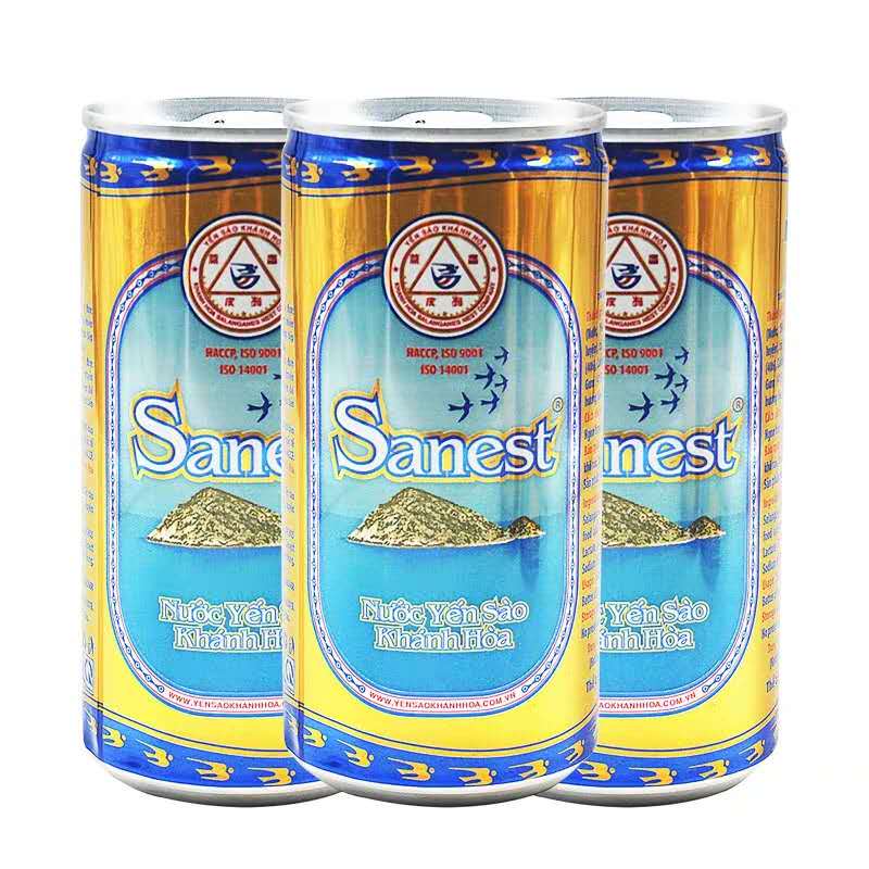 Vietnam Qinghe Bird's Nest Nha Trang Golden Silk Bird's Nest Drink with Sugar 30 Bottles*190Ml Free Shipping