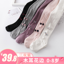 Baby pantyhose large pp socks spring and autumn girls socks Pure cotton thin female baby leggings socks Childrens socks