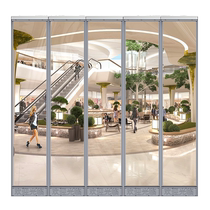 Air conditioning door curtain shop commercial magnetic anti-cold summer transparent thickened partition curtain supermarket windproof and dustproof curtain