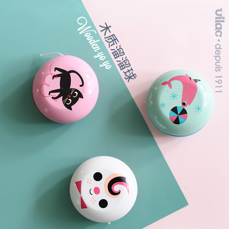 France Vilac Traditional Children Woody-Fried Ball Yoyo Balls Yoyo Ball Students Kindergarten Boy Toys Nostalgia