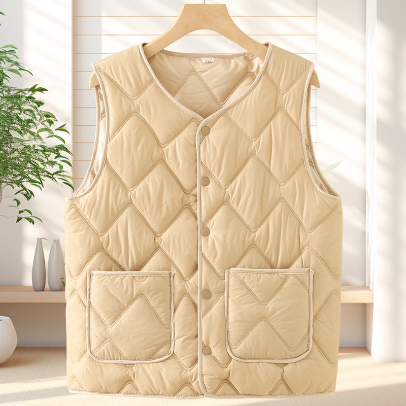 2025 New Style down Cotton Vest for Women, Autumn and Winter Fashion, Mom's Vest Jacket, Loose and Lightweight, Warm Cotton Clothing