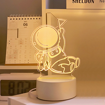 Small Night Light Desk Lamp Bed Headlights Bedroom Ambience Light Sleep Flexlight 2021 New Astronaut Series Guys Gifts