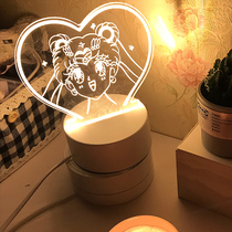 Small night light Creative table lamps Bedrooms for young girls Heart room Small lights Dreambed Sleep Light Dorm Room God
