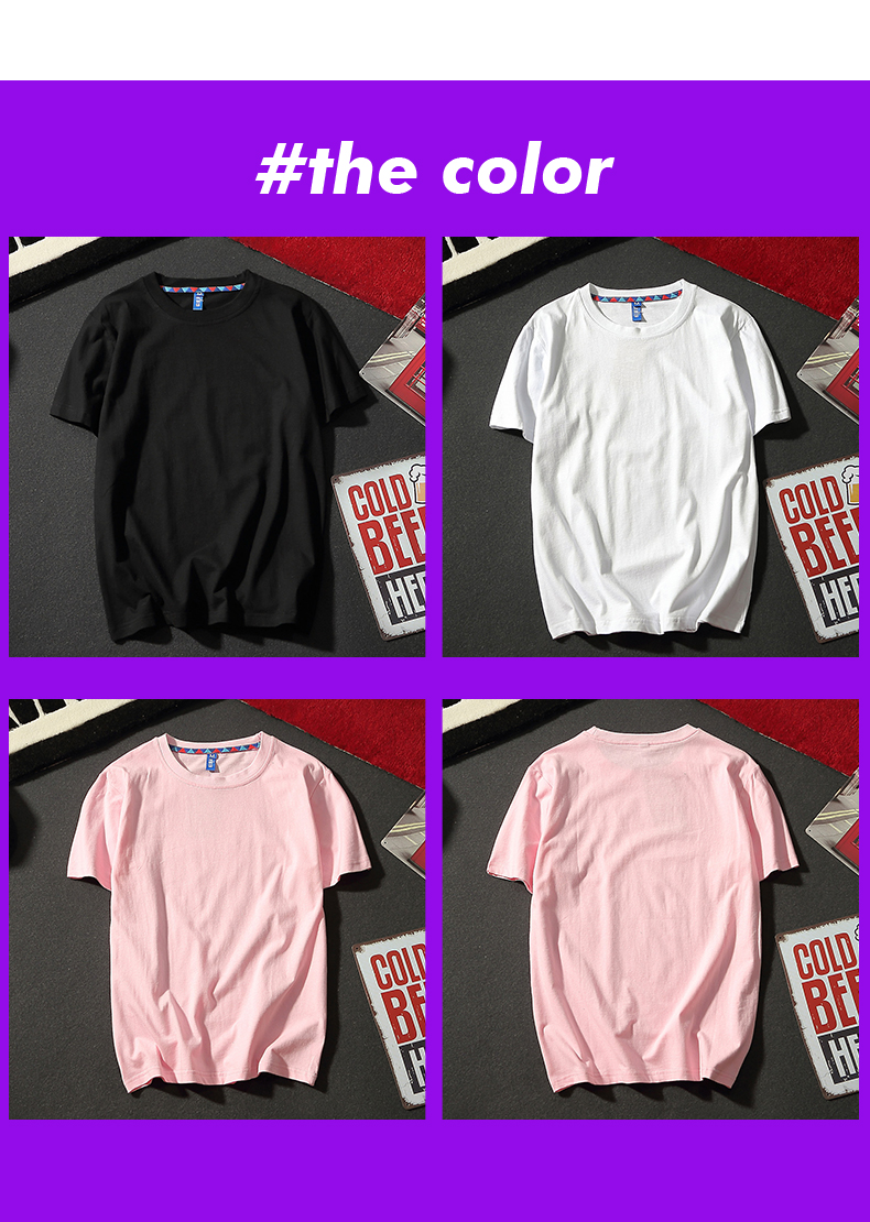 Mùa hè tươi tắn phiên bản Hàn Quốc của retro cotton tay ngắn nam đường phố vài cặp đôi tay áo hoang dã sinh viên Áo thun nam Hàn Quốc