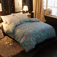 Bông đơn chăn bông đơn màu xanh bìa bông 1,5x1,8mx2x2,2x2,3x2,4 mét đôi - Quilt Covers 	chăn phao hàn quốc