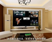 Máy chiếu 3d gia đình HD màn hình đơn giản ktv120 inch vải chiếu phim cầm tay - Máy chiếu