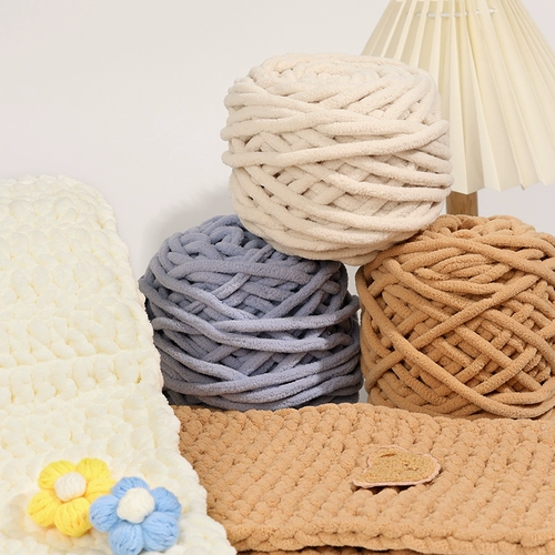 Нить для полоски льда, толстая шерстяная нить, шерстяная нить для вязаного шарфа своими руками, нить для тапочек крючком, мягкая шерстяная нить для самоплетения, клубок ниток