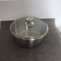 De-style 304 stainless steel with lid deepened thick soup basin fire pot pelvis and face storage kitchen Egg Cuisine Basin