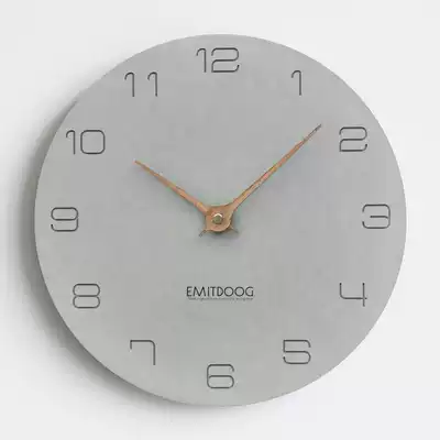 Aniok light luxury wall clock living room home Nordic simple modern clock wooden personality mute wall wall clock