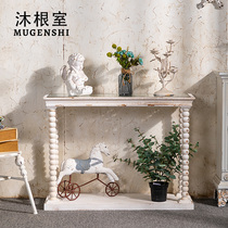 American solid wood Xuanguan Table retro carved living room leaning against wall decoration strip Case Corridor Aisle Idea to do old narrow sides