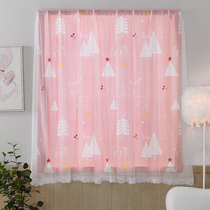 Retro Curtains Fields Garden Wind American Girl Bedroom 2021 New Master Sleeper half-curtain magic sticker Art and art