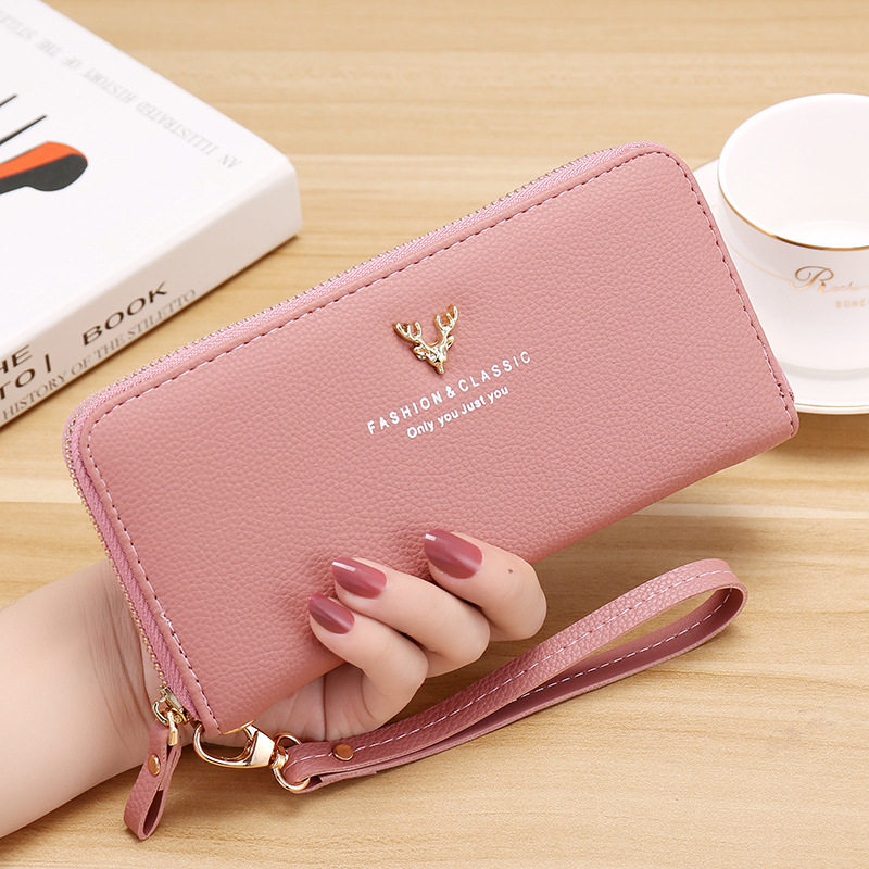 Long version wallet lady new 2021 exploits Japan-ROK large capacity mobile phone money clip design youth casual hand grab bag