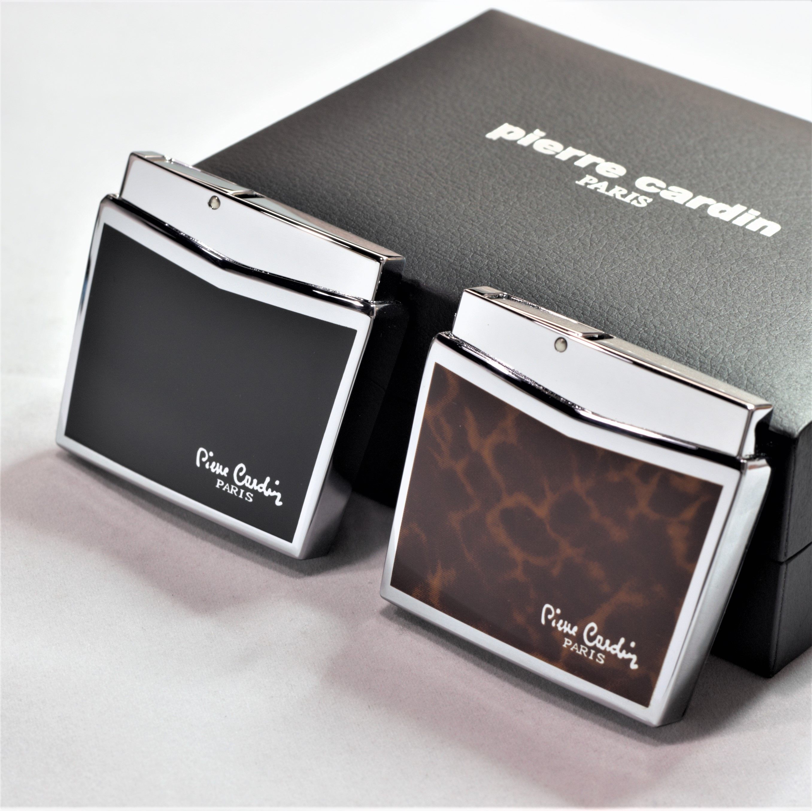 Pierre Cardin electronic inflatable high-end lighter metal open flame ultra-thin novelty creative trendy personality business gift