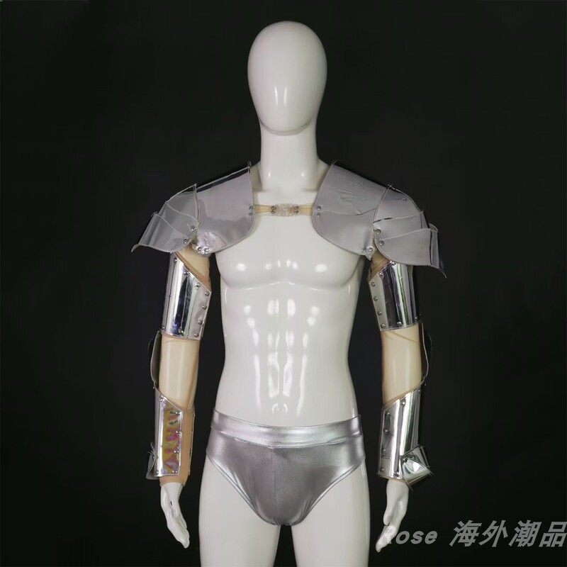 Lady Gaga Stage Outfit, Futuristic Metallic Mirror Armor, Unisex Suit, Stage Performance Costume Lady Gaga Stage Outfit, Futuristic Metallic Mirror Armor, Unisex Suit, Stage Performance Costume