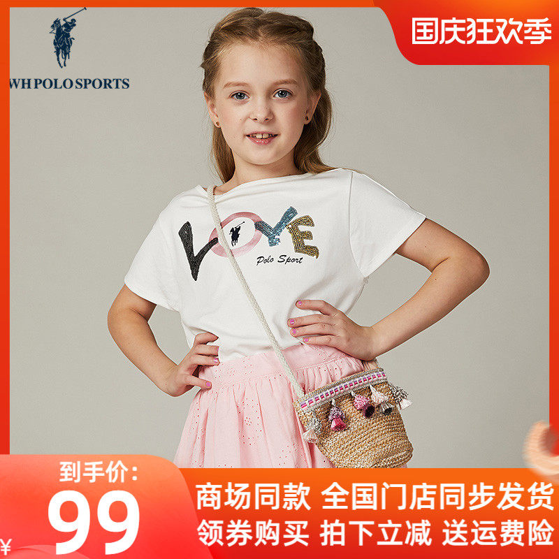 Polo girls T-shirt 2022 baby short-sleeved summer clothes children's sport tops children's clothing foreign fashion A50602051