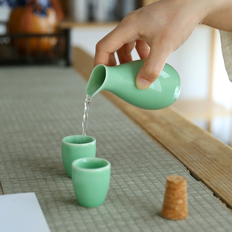 Two-two-small wine bottle Mini antique ceramic private custom retro liquor bottle wine jug home 2-two-hot wine jug