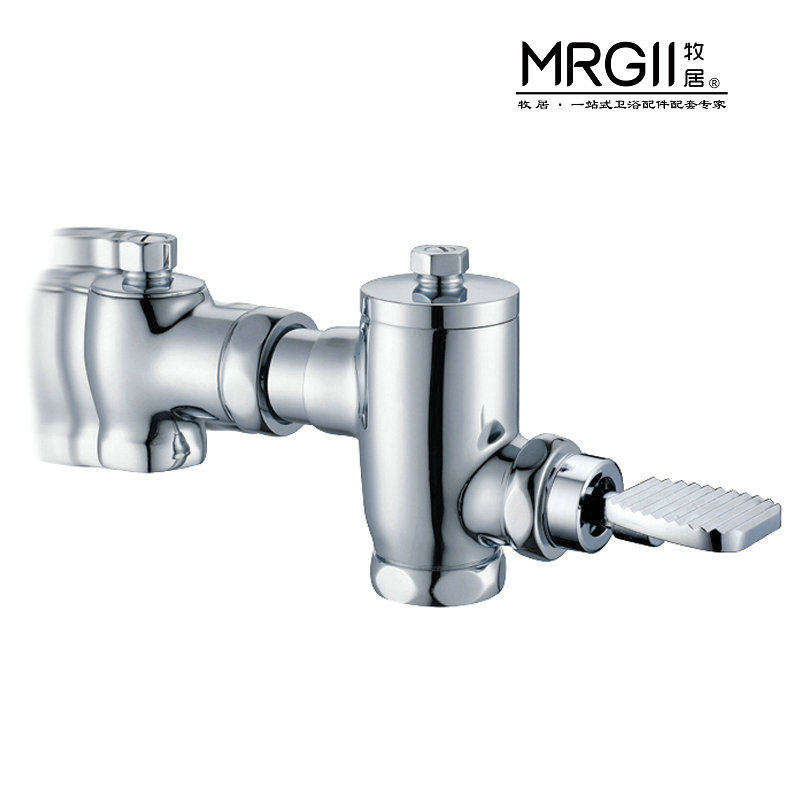 Clear fit full copper telescopic pedal flush valve squatting pan flushing valve into wall-type time-lapse self-closed stool valve