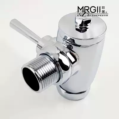 Squatting toilet delay all copper flush valve 90 degree single-entry wall hand press flush fit JASEE toilet basin accessories