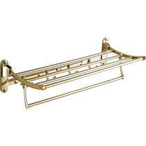 European towel rack golden folding towel rack toilet antique shelf bathroom hardware pendant set Classic
