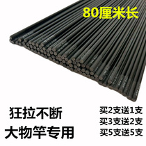 Fishing rod with Section 80cm solid rod carbon fishing rod with section carbon fiber rod head bar slightly first section with section