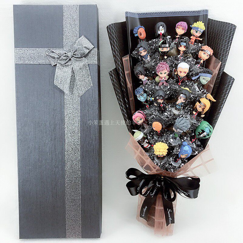 Girl's Day Valentine's Day Fire and ninja model cartoon characters Cartoon Characters Flowers Bouquet Gift Boxes Creative Birthday Gifts